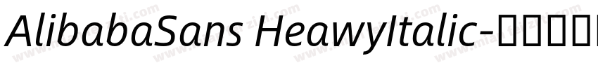 AlibabaSans HeawyItalic字体转换